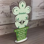 Grandad Birthday Christmas Gift Wood Flower Fathers Day Gift 