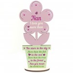 Nan Birthday Christmas Gifts Wood Flower Nan Gifts LOVE Keepsake