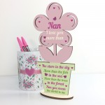 Nan Birthday Christmas Gifts Wood Flower Nan Gifts LOVE Keepsake