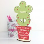 Novelty Sister Gifts Wooden Flower Birthday Gift For Sister