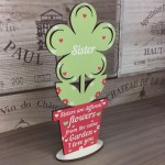 Novelty Sister Gifts Wooden Flower Birthday Gift For Sister