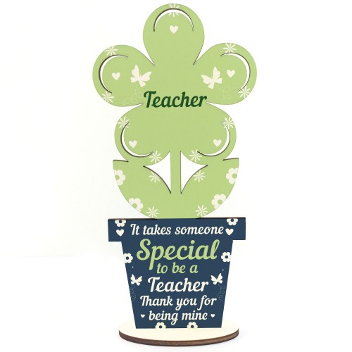 Gift For Teacher Wood Flower Thank You Teacher Gift Leaving Gift