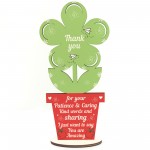 Gift for Teacher And Assistant Wooden Flower Thank You Leaving