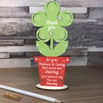 Gift for Teacher And Assistant Wooden Flower Thank You Leaving