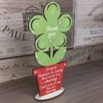 Gift for Teacher And Assistant Wooden Flower Thank You Leaving