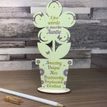 Auntie Gifts Auntie Birthday Gifts Wooden Flower Sister Gifts