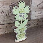 Auntie Gifts Auntie Birthday Gifts Wooden Flower Sister Gifts