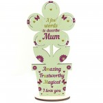Cute Mothers Day Gift Wood Flower Mum Birthday Gift From Son