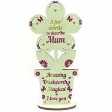 Cute Mothers Day Gift Wood Flower Mum Birthday Gift From Son