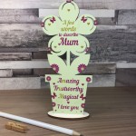 Cute Mothers Day Gift Wood Flower Mum Birthday Gift From Son