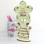 Cute Mothers Day Gift Wood Flower Mum Birthday Gift From Son