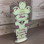 Cute Mothers Day Gift Wood Flower Mum Birthday Gift From Son