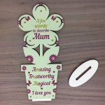 Cute Mothers Day Gift Wood Flower Mum Birthday Gift From Son