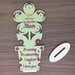 Cute Mothers Day Gift Wood Flower Mum Birthday Gift From Son