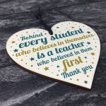 Gift For Teacher And Assistant Wood Heart Plaque Thank You Gifts