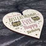 Best Cat Mummy Funny Mum Birthday Gifts Wood Heart Humour Cat 