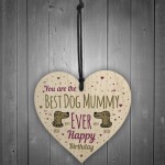 Best Dog Mummy Funny Mum Birthday Gifts Wood Heart Dog Gifts