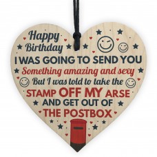 Funny Rude Birthday Gifts For Friend Boyfriend Wooden Heart