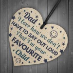 Funny CFathers Day Gifts Novelty Wooden Heart Birthday Gift Dad