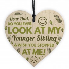 Funny Fathers Day Birthday Gifts For DAD Wooden Heart Gifts