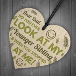 Funny Fathers Day Birthday Gifts For DAD Wooden Heart Gifts