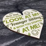 Funny Fathers Day Birthday Gifts For DAD Wooden Heart Gifts