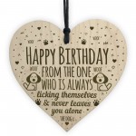 Funny Birthday Card Wood Heart Mum Dad Sister Brother Birthday