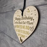Funny Humourous Cat Gift Wood Heart Funny Mum Gift Mum Birthday
