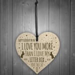 Funny Mum Birthday Card Wood Heart Mum Birthday Gift Humour Cat 