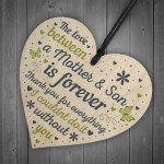 Mum Gifts From Son Wooden Heart Birthday Gift Mother Son Gifts