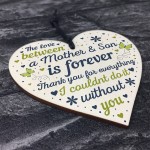 Mum Gifts From Son Wooden Heart Birthday Gift Mother Son Gifts