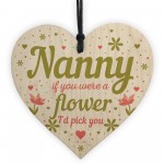 Gifts for Nanny Nan Granny Grandma Wooden Heart Birthday Gifts