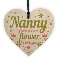 Gifts for Nanny Nan Granny Grandma Wooden Heart Birthday Gifts