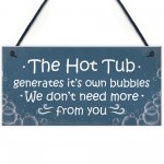 Funny Novelty Hot Tub Sign Garden Plaque Home Decor Sign