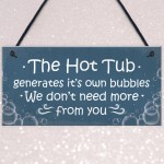 Funny Novelty Hot Tub Sign Garden Plaque Home Decor Sign