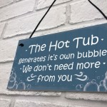 Funny Novelty Hot Tub Sign Garden Plaque Home Decor Sign