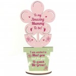 New Mummy Baby Shower Gift Wood Flower Pregnant Mummy To Be