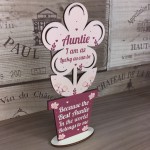 Auntie Birthday Gifts From Niece And Nephew Wooden Flower Sister