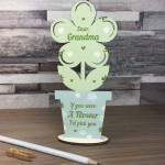 Cute Grandma Gifts Wood Flower Grandma Birthday Christmas Gifts