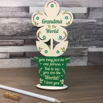 Grandma Birthday Gift From Grandchildren Wood Flower Mothers Day