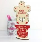 Mothers Day Gift Wooden Flower Great Grandma Birthday Gifts