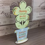 Mummy Birthday Christmas Gifts Wooden Flower Mothers Day Gift