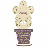 Mothers Day Gift Wooden Heart Nanny Birthday Christmas Gifts