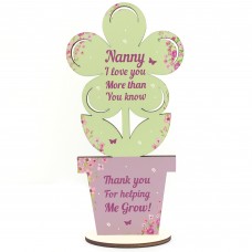 Nanny Birthday Christmas Gift Wood Flower Mothers Day Gift LOVE