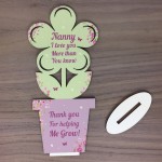 Nanny Birthday Christmas Gift Wood Flower Mothers Day Gift LOVE