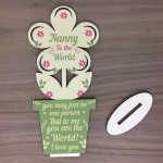 Cute Nanny Gifts Wooden Flower Nanny Birthday Christmas Gifts