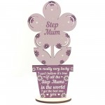 Cute Step Mum Gifts Wooden Step Mum Birthday Christmas Gifts