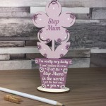 Cute Step Mum Gifts Wooden Step Mum Birthday Christmas Gifts