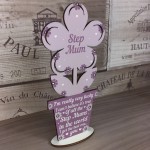 Cute Step Mum Gifts Wooden Step Mum Birthday Christmas Gifts