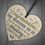 Big Brother To Be Gifts Wooden Heart Congratulations Gifts